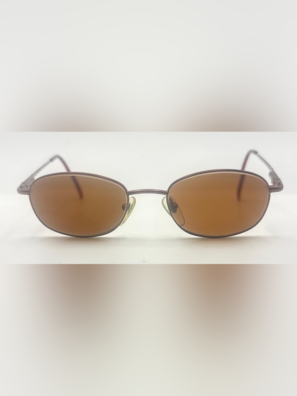 Alain Afflelou 029 Brown Oval Metal Sunglasses Frames Only - Picture 3 of 8